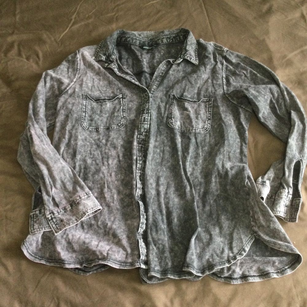 Rock & Republic acid wash button up size XL
